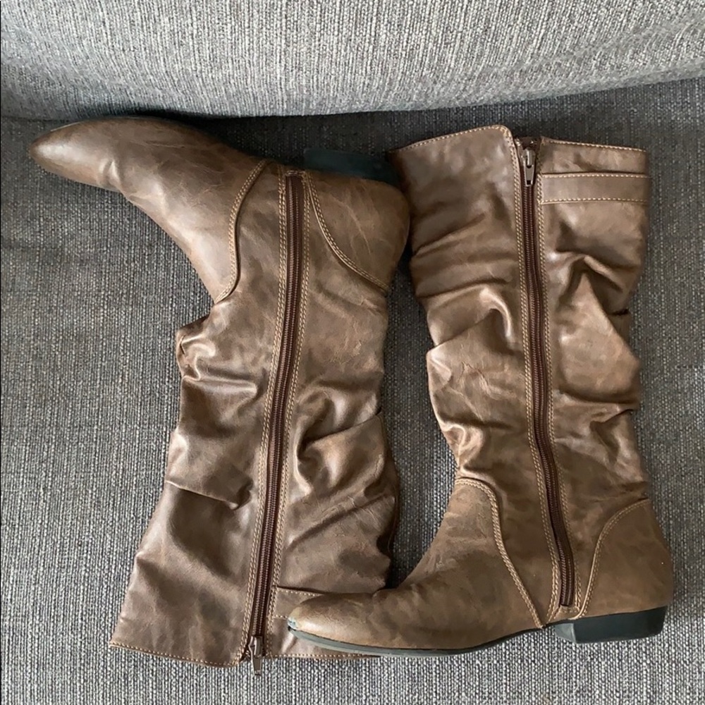 Tall brown boots